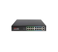 OEM SW1816POE-160-E Switch PoE - 16 RJ45-Ports + 2 RJ45-Uplink - 16x 10/100Mbps + 2x 10/100/1000Mbps - 16 PoE-Ports 802.3af/