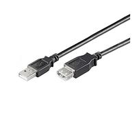 OEM SYSTEMS CC-100201-006-N-B Cable alargador USB 2.0 Tipo A/Macho a Tipo A/Hembra Doble blindaje AWG 24 de Cobre, Transferencia de Datos 480 Mbit, Longitud 60 cm, Negro