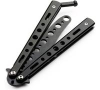 OEM SYSTEMS COMPANY Cuchillo de Entrenamiento de Tipo Mariposa, Negro