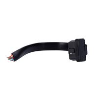 OEM VW-OBD-SLIM Cable OBD2 Macho - 16 pines - Longitud 30cm - Perfil bajo - Para soldar - Color negro