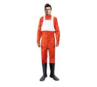 OEM X-wing Rebel Fighter Pilot Orange Jumpsuit + White Flak Vest Traje de Star Wars (XXL)