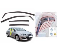 OEMM Juego de 4 deflectores de viento tipo canal compatibles con Vauxhall Astra J (P10) de 5 puertas Hatchback 2009 2010 2011 2012 2013 2014 2015 deflectores de ventana de vidrio acrílico