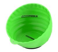 OEMTOOLS 25114 - Taza magnética para tuercas y pernos, 6 pulgadas de diámetro, imán recubierto que se adhiere a todas las superficies de trabajo de metal ferroso, verde