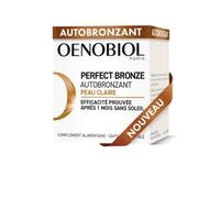 Oenobiol Autobronceador para piel clara Perfect Bronze, eficaz desde el primer mes sin sol - Concentración de 5 pigmentos de origen 100% vegetal - Complemento alimenticio con 30 cápsulas