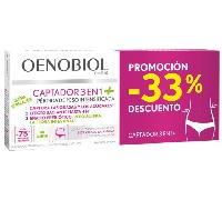 OENOBIOL Captador 3 en 1 Plus, Pérdida de peso intensificada captura grasas y azúcares, Efecto saciante hasta 4 horas, Efecto prebiótico, Reequilibra la flora intestinal, 120 cápsulas