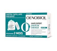 Oenobiol Hair Expert - Antienvejecimiento para la pérdida de cabello, preserva el capital capital, promueve el crecimiento y la densidad - Suplemento nutricional - 2 x 60 pastillas