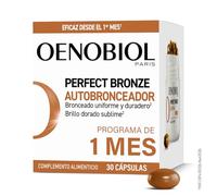 Oenobiol Perfect Bronze Autobronceador, para Todos los Tonos de Piel, con Astaxantina, Cúrcuma, Licopeno y Luteína, 30 Cápsulas