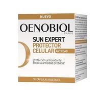 OENOBIOL - SUN EXPERT Antiedad - Eficacia antiedad probada - Extracto de uva y vitamina C - Favorece un bronceado intenso y radiante - Complemento alimenticio 30 cápsulas 1 mes