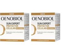 OENOBIOL - SUN EXPERT Pieles Sensibles - Nueva fórmula concentrada en Extracto de Uva 100% origen vegetal - Bronceado intenso y radiante - Complemento alimenticio 30 cápsulas 1 mes (Paquete de 2)