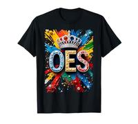 OES Crown Queen Diamond - Pintura de goteo de acuarela colorida Camiseta