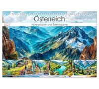 Österreich. Alpenzauber und Seenträume (Tischkalender 2027 DIN A5 quer), CALVENDO Monatskalender: Eine malerische Reise durch alpine Landschaften, historische Orte und leuchtende Natur