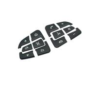 OESUP Interior Coche Pegatinas para Cubierta Botón Volante Coche Embellecedoras para Mercedes para Benz C W205 GLC X253 Clase V para Vito W447 Automóviles decoración Central(Negro)