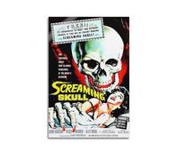 OESYSETCO Póster artístico de la película The Screaming Skull (1958), pintura decorativa, lienzo, póster de pared e impresión artística moderna para decoración de dormitorio familiar, 40 x 60 cm
