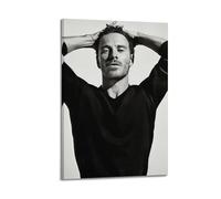 OESYSETCO Póster decorativo de Michael Fassbender con estrellas masculinas famosas, lienzo decorativo para pared e impresión artística moderna para dormitorio familiar, 60 x 90 cm