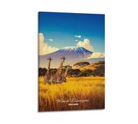 OESYSETCO Póster decorativo del Monte Kilimanjaro de África oriental, póster decorativo de pared e impresión artística moderna para dormitorio familiar, pósteres de 40 x 60 cm