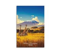 OESYSETCO Póster decorativo del Monte Kilimanjaro de África oriental, póster decorativo de pared e impresión artística moderna para dormitorio familiar, pósteres de 40 x 60 cm