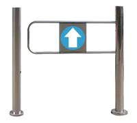 OEUBEQ Barrera de Seguridad de Entrada de supermercado, Barrera de Metal Universal, Puerta unidireccional de Cierre automático para Entrada de supermercado de Biblioteca de fábrica Silver-l 60×97 cm