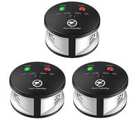 Oewwthy 3X Repelente de Roedores Riple, Repelente de Plagas Ultrasónico, de Presión, Interior para Ratones, Ratas, Arañas, Enchufe Europeo de 360 Grados