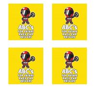 Oewwthy 4X Libro del Alfabeto Abc's para Futuros Pilotos de Carreras (Libro para Bebés, Libro para Niños, Libro para Niños Pequeños)