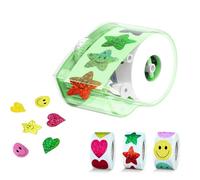 Oewwthy Dispensador Manual de Pegatinas en Rollo con 1500 Pegatinas para Recompensas Infantiles, Tabla de Comportamiento y Material para Estudiantes y Profesores. B