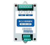 Oewwthy MA01-AACX2220 RS485 2DI+2AI+2DO MóDulos de Red de E/S ModBus RTU con Puerto Serie para PLC/Pantalla TáCtil 2 Salidas de Interruptor