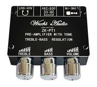 Oewwthy Placa Decodificadora Bluetooth 5,0 EstéReo de Doble Canal Bajo de Ruido Tono Alto y Bajo Placa Amplificadora de Preamplificador -PT1