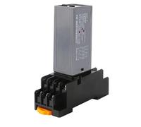 Oewwthy Relé de Tiempo de Cristal Líquido H3Y-4 AC220V Doble Tiempo con Base Pantalla Digital Control de Tiempo de Relé de Retardo de Tiempo AC220V