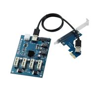 Oewwthy Tarjeta Adaptadora PCI-e A PCIe de 1 A 4 PCI-E, Tarjeta Adaptadora M2 de 1 A 4 PCI-e 1X, Velocidad de Transferencia de 5000 MB/S, para Minería de GPU