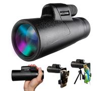 OEXLUFORD Telescopio monocular 80X100 de alta definición con soporte para smartphone y trípode, monoculares de alta potencia para adultos con enfoque de zoom