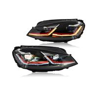 OEXRIG Faros Delanteros Para Golf 6 2008-2013, Para Golf 7 MK7 2013-2017, Para Golf 7,5 2017-2020, Lente De Proyector LED, Conjunto De Faro DRL FARO PRINCIPAL(C,Red)