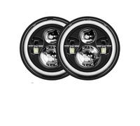 OEXRIG Faros Delanteros Para Lada Para Niva 4x4 7 "Faros LED Redondos Blanco DRL/ámbar Señal De Giro LED Proyector DRL 7 Pulgadas Faro FARO PRINCIPAL(40W Black)