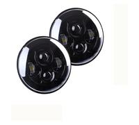 OEXRIG Faros Delanteros Para Land Para Rover Para Defender Car Conjunto Faros Redondos 7 Pulgadas 2 Piezas 80W 7 "faro Led FARO PRINCIPAL(2pcs B)