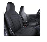 OEXRIG Fundas Asientos Coche Accesorios De Cuero para Smart 453, para Fortwo Y para Forfour (2015-19) Funda para Asiento De Coche Fundas para Asientos(Black White,15-19)