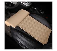 OEXRIG Fundas Asientos Coche Cojín Extensor de Asiento Coche Cuero, Soporte para piernas, Almohadilla Espuma viscoelástica, Protector Rodillas Fundas para Asientos(Beige)