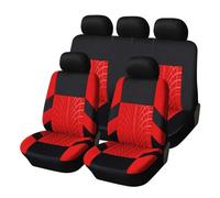 OEXRIG Fundas Asientos Coche Fundas para Asientos De Coche Que Se Adaptan A La Mayoría Los Coches con Huellas Neumáticos. Protección del Asiento del Coche Fundas para Asientos(Red Full Set)