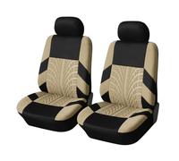 OEXRIG Fundas Asientos Coche Fundas Protectoras para Asientos De Coche, Tamaño Universal Fundas para Asientos(2-Seat Beige P)