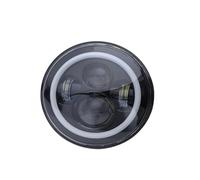 OEXRIGRU Faros principales Faros Delanteros LED 7 Pulgadas Para Hummer H1 H2 H4, Luces Altas Y Bajas, Redondos, Luces Circulación Para Coche Juego De Faros Delanteros(2pcs Black A)
