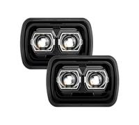OEXRIGRU Faros principales Faros Delanteros LED Rectangulares 5 X 7 Pulgadas Y 6 Luces Altas Bajas H4 Para Jeep Para Wrangler YJ Para Cherokee XJ Juego De Faros Delanteros(2pcs 90W)