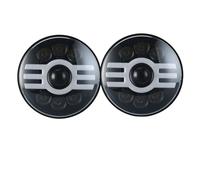 OEXRIGRU Faros principales Faros LED Redondos 7 Pulgadas Para Hummer H1 Y H2 03-09, Luces Circulación Diurna (HIL) Con Haz Alto/bajo Juego De Faros Delanteros(Headlight 2pcs R)