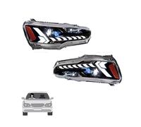 OEXRIGRU Faros Principales Para Mitsubishi Para Lancer 2008-2011 2012 2013 2014 2015 2016 2017 2018 Conjunto De Faros Delanteros LED Con Parpadeo De Agua DRL Faro Principal(RHD Amber)