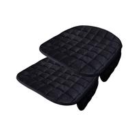 OEXRIGRU Juego De Fundas De Asiento De Coche De Felpa, Cojín para Asiento De Coche, Protector De Asiento De Coche De Invierno Funda Asiento(O1 Black Front*2 Piece)