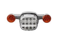 OEXRIGRU Luces Traseras Moto Para Low Para Rider S Para FXLRS ST Para FXLRST El Para Diablo Para FXRST Motocicleta LED Freno Trasero Señal Giro Trasera(Chrome)