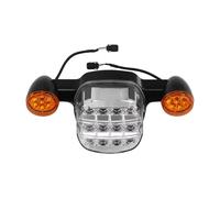 OEXRIGRU Luces Traseras Moto Para Low Para Rider S Para FXLRS ST Para FXLRST El Para Diablo Para FXRST Motocicleta LED Freno Trasero Señal Giro Trasera(Negro)