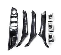OEXRIGRU Manijas Interiores Para Coche Para 5 Series F10 F11 520i 523i 525i 528i 530i LHD, Manija De Puerta Interior Coche, Panel, Cubierta Embellecedora Tirar(Carbon fiber pattern)