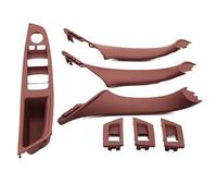 OEXRIGRU Manijas Interiores Para Coche Para 5 Series F10 F11 520i 523i 525i 528i 530i LHD, Manija De Puerta Interior Coche, Juego Cubierta Embellecedora(LHD Redbrown Set)