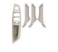 OEXRIGRU Manijas Interiores Para Coche Para 5 Series F10 F18 F11, Volante A La Izquierda, LHD, Manija De Puerta Interior Coche, Panel, Cubierta Embellecedora Tirar(4pcs Beige White)