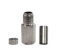 OEXRIGRU Sensores oxígeno Espaciador Universal Sensor Oxígeno Coche O2, Adaptador Luz Motor, Tapón Convertidor Catalítico, Fijación Niquelado Hierro Sensor Lambda Gases(Negro)