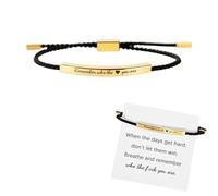 of a B Tube - Pulsera ajustable de acero inoxidable hecha a mano con grabado inspirador para mujer, para mi hija/amiga, joyería inspiradora FgY902, 30cm, Metal