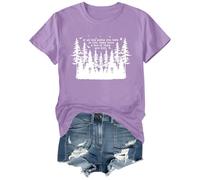 of All The Paths You Take in Life Make Sure Camisa Outdoor Nature Quote Forest Graphic Tee, Crew-light Purple, M