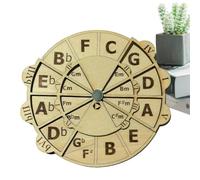 of Fifths Wheel Wooden, Wooden Music Tool to Musicians, Melody Creation Tones Hoop, Smooth Wood Reference Device, Portable Sound Study Aid for Lovers and Musicians